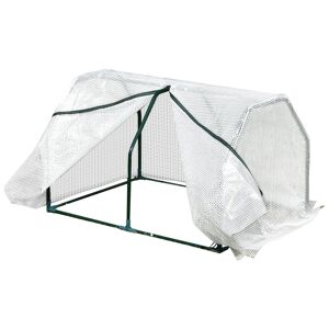 Outsunny Mini  Greenhouse Grow House PVC Cover Steel Frame White 99 x 71 x 60cm