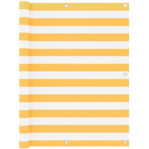 vidaXL Balcony Privacy Screen White Yellow 120x600 cm Oxford Fabric - Balcony Privacy Screen vidaXL Balcony Privacy Screen White Yellow 120x600 cm Oxford Fabric - Balcony Privacy Screen