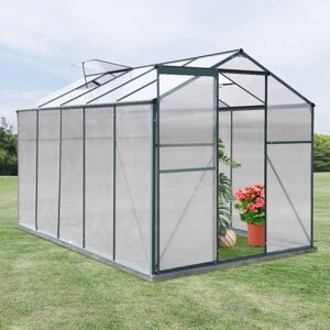 Living And Home (10x6ft no Base) Greenhouse Aluminium Polycarbonate Garden Green Plant Housing Living And Home (10x6ft no Base) Greenhouse Aluminium Polycarbonate Garden Green Plant Housing
