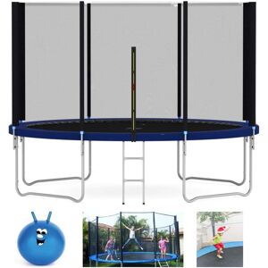 (8 FT) MCC Heavy Duty 6FT 8FT 10FT 12FT 14FT Outdoor Trampoline with Enclosure N