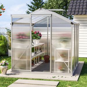 Living And Home (8ft x 6ft - no Base) Outdoor Aluminium Greenhouse Glazing Garden Shade Plant Gr Living And Home (8ft x 6ft - no Base) Outdoor Aluminium Greenhouse Glazing Garden Shade Plant Gr