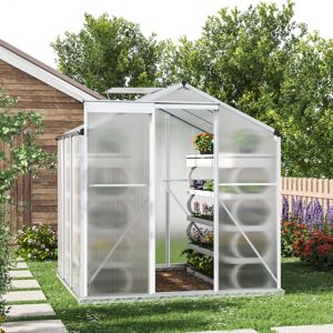 Living And Home (6ft x 6ft - no Base) Outdoor Aluminium Greenhouse Glazing Garden Shade Plant Gr Living And Home (6ft x 6ft - no Base) Outdoor Aluminium Greenhouse Glazing Garden Shade Plant Gr