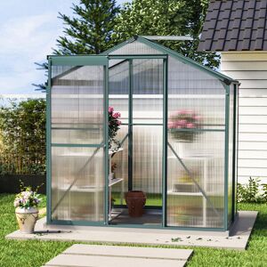 Living And Home (4x6ft no Base) Greenhouse Aluminium Polycarbonate Garden Green Plant Housing Living And Home (4x6ft no Base) Greenhouse Aluminium Polycarbonate Garden Green Plant Housing