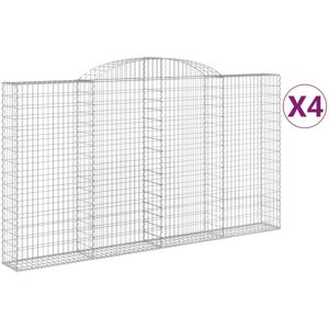 (300 x 30 x 160/180 cm/ 4 pcs) vidaXL Arched Gabion Basket Stone Basket Gabion R (300 x 30 x 160/180 cm/ 4 pcs) vidaXL Arched Gabion Basket Stone Basket Gabion R