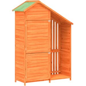 vidaXL Garden Tool Shed Brown Solid Pine Wood - Garden Storage Cabinet vidaXL Garden Tool Shed Brown Solid Pine Wood - Garden Storage Cabinet
