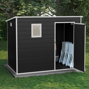 (8x5) BillyOh Oxford Pent Plastic Shed Dark Grey With Floor (8x5) BillyOh Oxford Pent Plastic Shed Dark Grey With Floor
