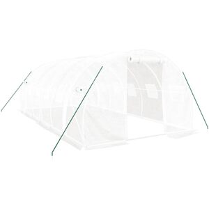 vidaXL White Greenhouse with Steel Frame - Greenhouse vidaXL White Greenhouse with Steel Frame - Greenhouse