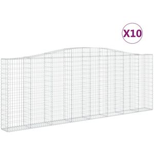 VidaXL - Arched Gabion Baskets 10 pcs - Garden Divider VidaXL - Arched Gabion Baskets 10 pcs - Garden Divider