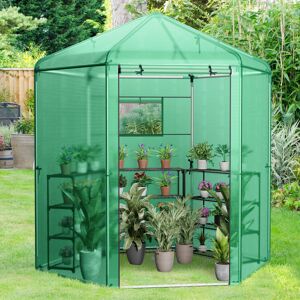 Costway Walk-in Greenhouse Planter Grow Tent Grow House W/ Roll-up Zippered Door Costway Walk-in Greenhouse Planter Grow Tent Grow House W/ Roll-up Zippered Door