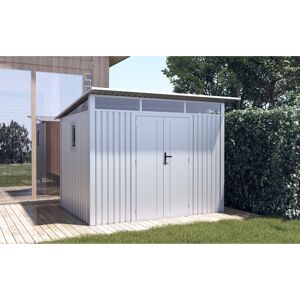 BillyOh Centro II Pent Aluminium Metal Shed 9x8 White BillyOh Centro II Pent Aluminium Metal Shed 9x8 White