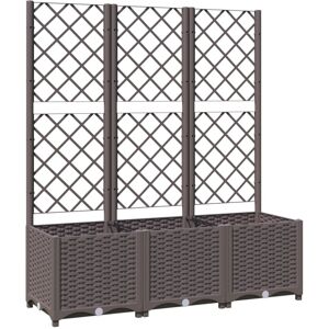 vidaXL Garden Planter with Trellis Brown - Garden Planter vidaXL Garden Planter with Trellis Brown - Garden Planter