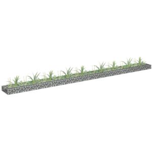vidaXL Galvanized Steel Raised Bed 360x30x10 cm - Garden Border vidaXL Galvanized Steel Raised Bed 360x30x10 cm - Garden Border