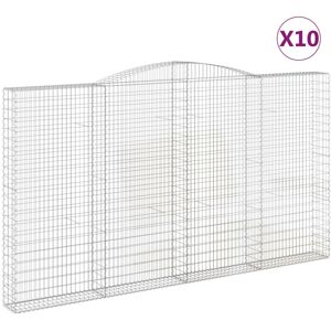 vidaXL Arched Gabion Basket 10 pcs - Garden Decor vidaXL Arched Gabion Basket 10 pcs - Garden Decor