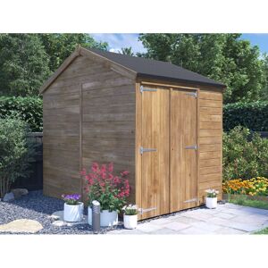 Dunster House Wooden Garden Shed 1.8m x 2.4m Outdoor Storage Building Apex Roof, Dunster House Wooden Garden Shed 1.8m x 2.4m Outdoor Storage Building Apex Roof,