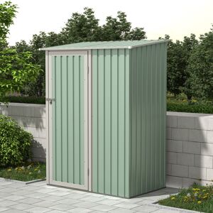 Charles Bentley 4.7ft x 3ft Metal Storage Shed Chest Small Green Roof Door Apex Charles Bentley 4.7ft x 3ft Metal Storage Shed Chest Small Green Roof Door Apex