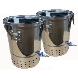 Original Organics 30L Double Deluxe Stainless Steel Bokashi Composter Original Organics 30L Double Deluxe Stainless Steel Bokashi Composter
