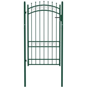 (green, 100 x 175 cm) vidaXL Fence Gate with Spikes Steel Garden Barrier Green/B (green, 100 x 175 cm) vidaXL Fence Gate with Spikes Steel Garden Barrier Green/B
