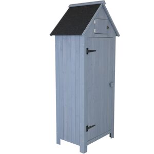 Charles Bentley FSC Slim Tall Garden Storage Shed Grey H179 x L77 x W54cm Grey W Charles Bentley FSC Slim Tall Garden Storage Shed Grey H179 x L77 x W54cm Grey W