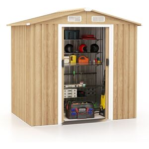 Casart 6' x 4' Outdoor Storage Shed Galvanized Metal Tool House Garden Tool Shed Casart 6' x 4' Outdoor Storage Shed Galvanized Metal Tool House Garden Tool Shed