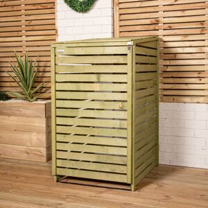 Samuel Alexander 68cm x 1.2m Wooden Outdoor Garden Single Wheelie Bin Store Storage Samuel Alexander 68cm x 1.2m Wooden Outdoor Garden Single Wheelie Bin Store Storage