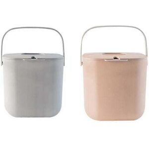 Unbranded 2Pcs Compost Bin for Everyday Organic Waste with Lid in the Kitchen Odor Resista Unbranded 2Pcs Compost Bin for Everyday Organic Waste with Lid in the Kitchen Odor Resista