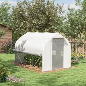 Outsunny 3 x 2m Walk-in Tunnel Greenhouse, Roll Up Sidewalls, Mesh Door Outsunny 3 x 2m Walk-in Tunnel Greenhouse, Roll Up Sidewalls, Mesh Door