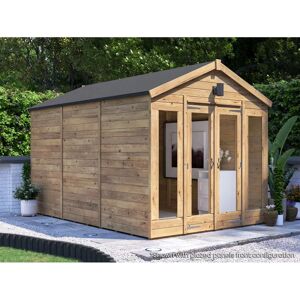 Dunster House Summerhouse 2.4m x 3.6m Modular Apex Fully Pressure Treated Timber Dunster House Summerhouse 2.4m x 3.6m Modular Apex Fully Pressure Treated Timber