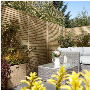 Rowlinson 6ft x 5ft Cheshire Contemporary Screen (Pack of 3) - L150 x W4 x H180 cm Rowlinson 6ft x 5ft Cheshire Contemporary Screen (Pack of 3) - L150 x W4 x H180 cm