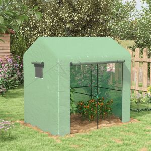 Outsunny Walk-in Green House with Roll-up Door and Mesh Windows, 200x140x200cm Outsunny Walk-in Green House with Roll-up Door and Mesh Windows, 200x140x200cm