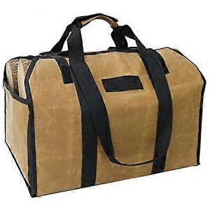 Unbranded (As show, One size) Log Storage Bag, Large Capacity Waxed Canvas Wood Storage Ba Unbranded (As show, One size) Log Storage Bag, Large Capacity Waxed Canvas Wood Storage Ba