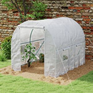 Outsunny Polytunnel Greenhouse Outdoor Grow House Roll Up Door Windows 2x2.5m Outsunny Polytunnel Greenhouse Outdoor Grow House Roll Up Door Windows 2x2.5m