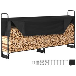 VEVOR 8.5FT Outdoor Firewood Rack with Cover, 102x14.2x46.1 in, Heavy Duty Firew VEVOR 8.5FT Outdoor Firewood Rack with Cover, 102x14.2x46.1 in, Heavy Duty Firew