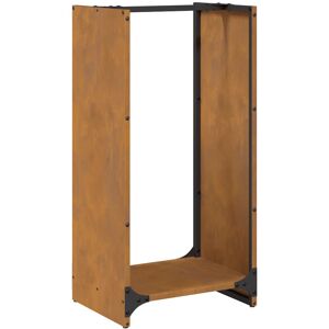 vidaXL Firewood Rack 40x30x80 cm Weathering Steel fireplace log holder vidaXL Firewood Rack 40x30x80 cm Weathering Steel fireplace log holder