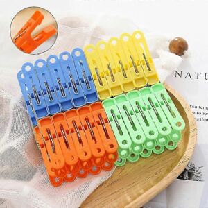 Unbranded 20 Pack Heavy Duty Plastic Clothespins Outdoor Colorful Clothes Pegs for Food Ba Unbranded 20 Pack Heavy Duty Plastic Clothespins Outdoor Colorful Clothes Pegs for Food Ba
