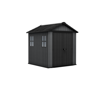 Keter Newton Plus Shed 7.5x7ft - Grey All Weather Resistant, Easy to Clean, Fad Keter Newton Plus Shed 7.5x7ft - Grey All Weather Resistant, Easy to Clean, Fad