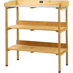 KCT 3 Tier Potting Table Bench Outdoor Garden Wooden Station for Greenhouse Shed KCT 3 Tier Potting Table Bench Outdoor Garden Wooden Station for Greenhouse Shed