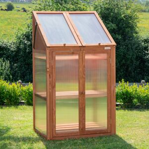 Samuel Alexander 1.2m x 0.69m Small Natural Wooden Mini Greenhouse Cold Frame Samuel Alexander 1.2m x 0.69m Small Natural Wooden Mini Greenhouse Cold Frame