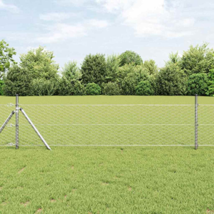 VidaXL Galvanized Steel Hexagonal Garden Fence 0.8x50 m VidaXL Galvanized Steel Hexagonal Garden Fence 0.8x50 m