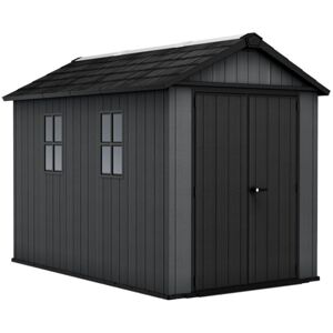 Keter Newton Plus Shed 7.5x11ft - Grey, All Weather Resistant, Easy to Clean, Fa Keter Newton Plus Shed 7.5x11ft - Grey, All Weather Resistant, Easy to Clean, Fa