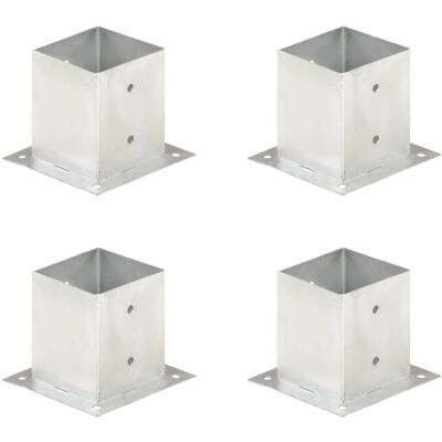 vidaXL Post Anchors - Galvanised Metal 121 mm - Post Anchors vidaXL Post Anchors - Galvanised Metal 121 mm - Post Anchors