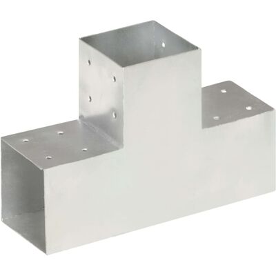vidaXL Post Connector T Shape Galvanised Metal - Post Connector - Garden, Outdoor vidaXL Post Connector T Shape Galvanised Metal - Post Connector - Garden, Outdoor