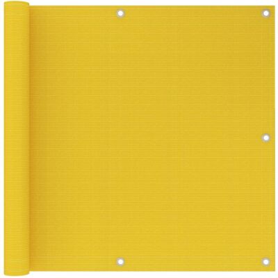 vidaXL Balcony Screen Yellow 90x300 cm HDPE Balcony Privacy Protective Screen vidaXL Balcony Screen Yellow 90x300 cm HDPE Balcony Privacy Protective Screen