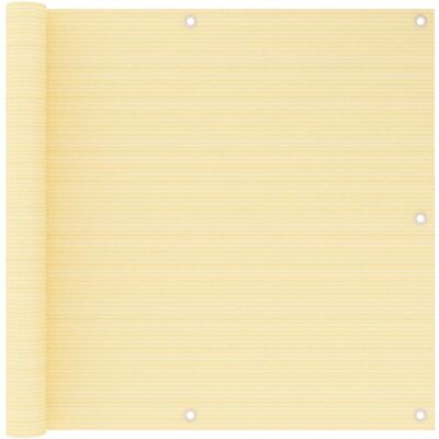 vidaXL Balcony Privacy Screen Beige 90x500 cm HDPE - Privacy Screen vidaXL Balcony Privacy Screen Beige 90x500 cm HDPE - Privacy Screen
