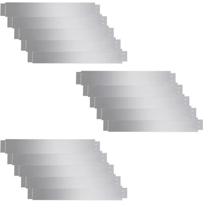 vidaXL 15x Flexible Lawn Fences Galvanised Steel 100x14cm Garden Border Edge vidaXL 15x Flexible Lawn Fences Galvanised Steel 100x14cm Garden Border Edge
