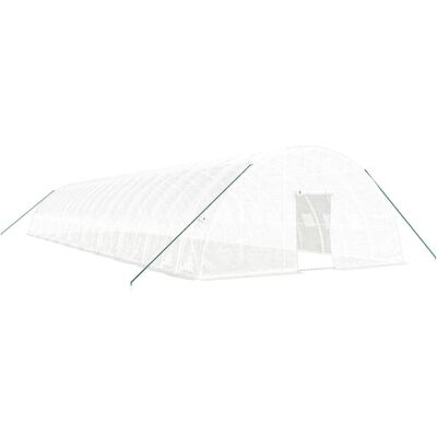 vidaXL Greenhouse Steel Frame White 120 m² - Greenhouse vidaXL Greenhouse Steel Frame White 120 m² - Greenhouse