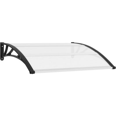 vidaXL Black and Transparent Door Canopy 120x80 cm - Door Canopy vidaXL Black and Transparent Door Canopy 120x80 cm - Door Canopy
