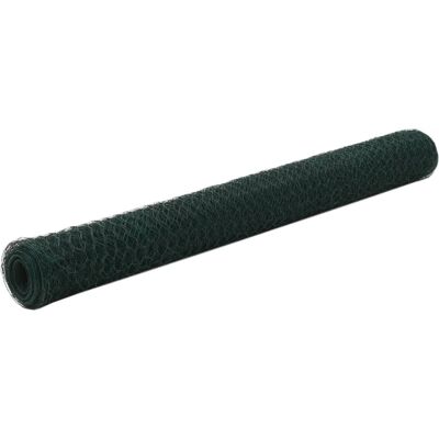 vidaXL Chicken Wire Fence Steel 25x1.2 m Green - Chicken Wire Fence vidaXL Chicken Wire Fence Steel 25x1.2 m Green - Chicken Wire Fence