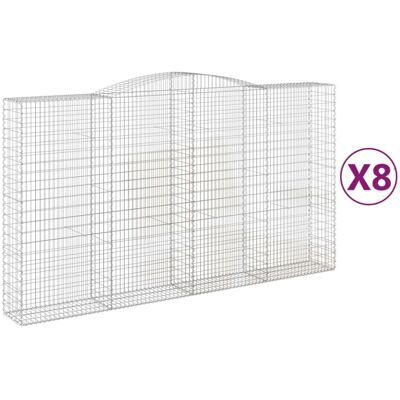 vidaXL Arched Gabion Basket - Garden Decorative Wall vidaXL Arched Gabion Basket - Garden Decorative Wall