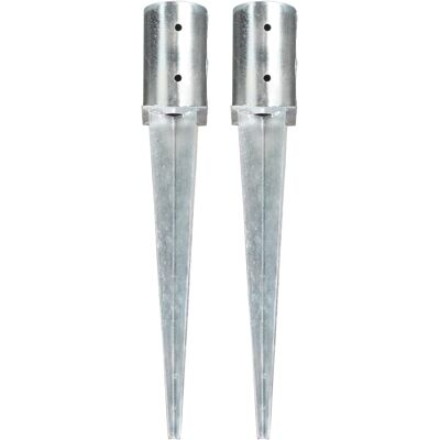 vidaXL Ground Spike Silver Galvanised Steel Soil Arch - 8x61 cm, 2 pcs vidaXL Ground Spike Silver Galvanised Steel Soil Arch - 8x61 cm, 2 pcs
