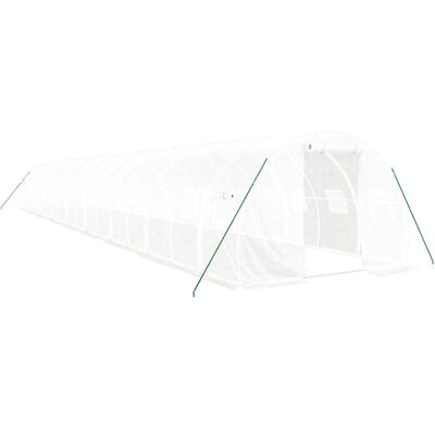 vidaXL Greenhouse 54 m² White Steel Frame - Greenhouse vidaXL Greenhouse 54 m² White Steel Frame - Greenhouse